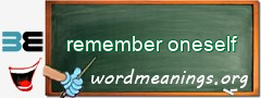 WordMeaning blackboard for remember oneself